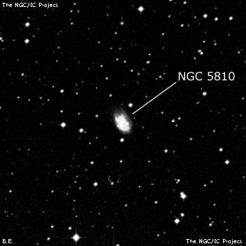 NGC 5810 - спиральная галактика с баром. Описание NGC 5810:, Галактика в созвездии Весы
