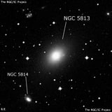 NGC 5813 - эллиптическая галактика. Описание NGC 5813:, Галактика в созвездии Дева
