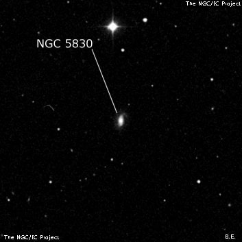 NGC 5830 - спиральная галактика. Описание NGC 5830:, Галактика в созвездии Волопас