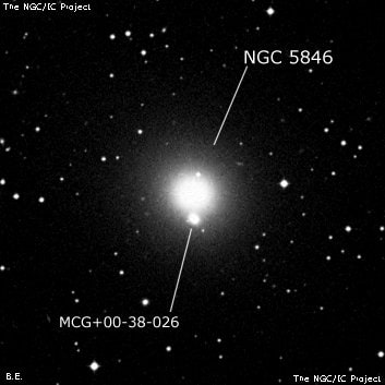 NGC 5846 - эллиптическая галактика. Описание NGC 5846:, Галактика в созвездии Дева