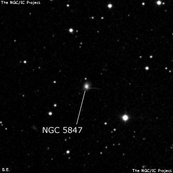 NGC 5847 - галактика. Описание NGC 5847:, Галактика в созвездии Дева