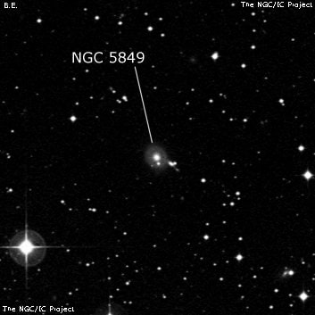 NGC 5849 - линзовидная галактика. Описание NGC 5849:, Галактика в созвездии Весы