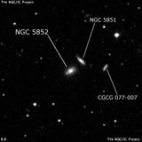 NGC 5852 - спиральная галактика. Описание NGC 5852:, Галактика в созвездии Волопас