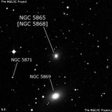NGC 5865 - галактика. Описание NGC 5865:, Объект глубокого космоса в созвездии Дева