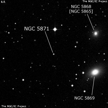 NGC 5871 - одиночная звезда. Описание NGC 5871:, Двойная звезда в созвездии Дева