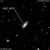 NGC 5875 - спиральная галактика. Описание NGC 5875:, Галактика в созвездии Волопас