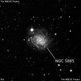 NGC 5885 - спиральная галактика с баром. Описание NGC 5885:, Галактика в созвездии Весы