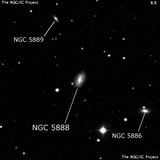 NGC 5888 - спиральная галактика с баром. Описание NGC 5888:, Галактика в созвездии Волопас