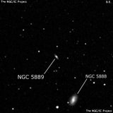 NGC 5889 - спиральная галактика с баром. Описание NGC 5889:, Галактика в созвездии Волопас