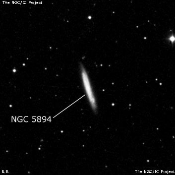 NGC 5894 - спиральная галактика с баром. Описание NGC 5894:, Галактика в созвездии Дракон