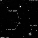 NGC 5896 - линзовидная галактика. Описание NGC 5896:, Галактика в созвездии Волопас