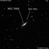 NGC 5900 - спиральная галактика. Описание NGC 5900:, Галактика в созвездии Волопас