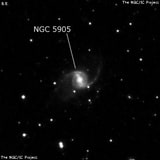 NGC 5905 - спиральная галактика с баром. Описание NGC 5905:, Галактика в созвездии Дракон