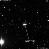 NGC 591 - спиральная галактика с баром. Описание NGC 591:, Галактика в созвездии Андромеда