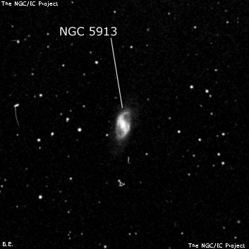 NGC 5913 - спиральная галактика с баром. Описание NGC 5913:, Галактика в созвездии Змея