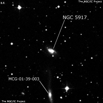 NGC 5917 - спиральная галактика. Описание NGC 5917:, Галактика в созвездии Весы