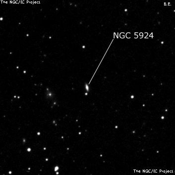 NGC 5924 - спиральная галактика. Описание NGC 5924:, Галактика в созвездии Северная Корона