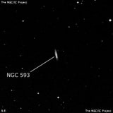 NGC 593 - линзовидная галактика. Описание NGC 593:, Галактика в созвездии Кит