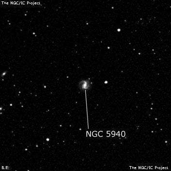 NGC 5940 - спиральная галактика с баром. Описание NGC 5940:, Галактика в созвездии Змея