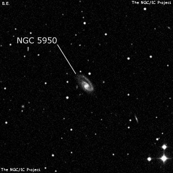 NGC 5950 - спиральная галактика. Описание NGC 5950:, Галактика в созвездии Волопас