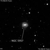 NGC 5957 - спиральная галактика с баром. Описание NGC 5957:, Галактика в созвездии Змея