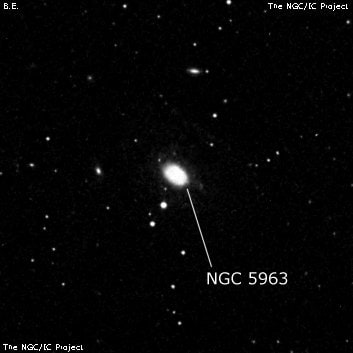 NGC 5963 - спиральная галактика. Описание NGC 5963:, Галактика в созвездии Дракон