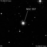 NGC 597 - спиральная галактика с баром. Описание NGC 597:, Галактика в созвездии Скульптор