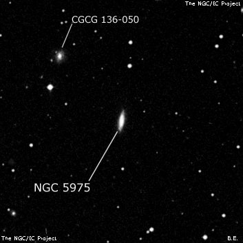 NGC 5975 - галактика. Описание NGC 5975:, Галактика в созвездии Змея