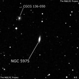 NGC 5975 - галактика. Описание NGC 5975:, Галактика в созвездии Змея