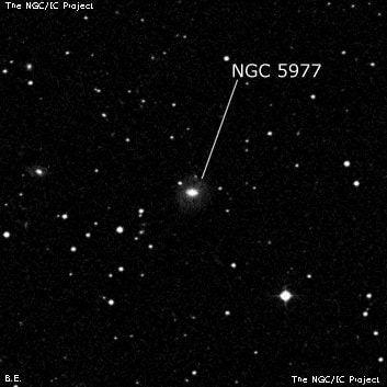 NGC 5977 - спиральная галактика с баром. Описание NGC 5977:, Галактика в созвездии Змея