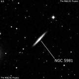 NGC 5981 - спиральная галактика. Описание NGC 5981:, Галактика в созвездии Дракон