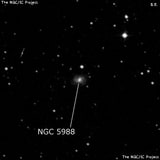 NGC 5988 - галактика. Описание NGC 5988:, Галактика в созвездии Змея