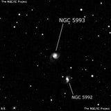 NGC 5993 - спиральная галактика с баром. Описание NGC 5993:, Галактика в созвездии Волопас
