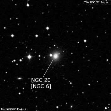 NGC 20 - галактика. Описание NGC 20:, Объект глубокого космоса в созвездии Андромеда