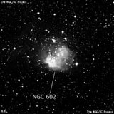 NGC 602 - туманность. Описание NGC 602:, Рассеянное скопление в созвездии Южная Гидра