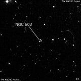 NGC 603 - три звезды. Описание NGC 603:, Объект глубокого космоса в созвездии Треугольник