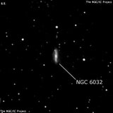 NGC 6032 - спиральная галактика с баром. Описание NGC 6032:, Галактика в созвездии Геркулес