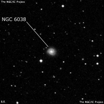 NGC 6038 - спиральная галактика. Описание NGC 6038:, Галактика в созвездии Северная Корона