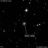 NGC 606 - спиральная галактика с баром. Описание NGC 606:, Галактика в созвездии Рыбы