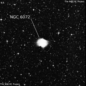 NGC 6072 - планетарная туманность. Описание NGC 6072:, Планетарная туманность в созвездии Скорпион