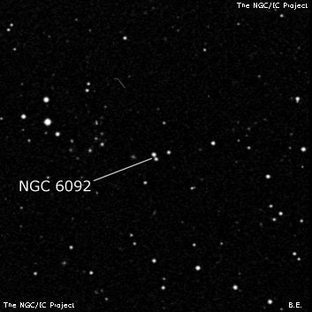 NGC 6092 - две звезды. Описание NGC 6092:, Двойная звезда в созвездии Северная Корона