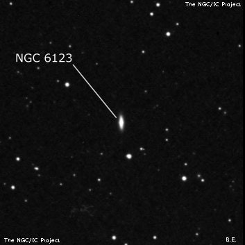 NGC 6123 - линзовидная галактика. Описание NGC 6123:, Галактика в созвездии Дракон