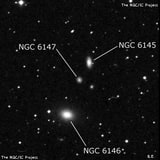 NGC 6147 - спиральная галактика. Описание NGC 6147:, Галактика в созвездии Геркулес