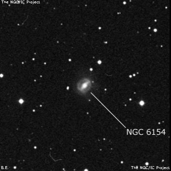NGC 6154 - спиральная галактика с баром. Описание NGC 6154:, Галактика в созвездии Геркулес