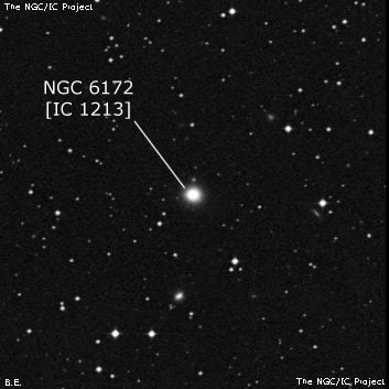 NGC 6172 - эллиптическая галактика. Описание NGC 6172:, Галактика в созвездии Змея