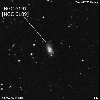 NGC 6191 - спиральная галактика с баром. Описание NGC 6191:, Галактика в созвездии Дракон