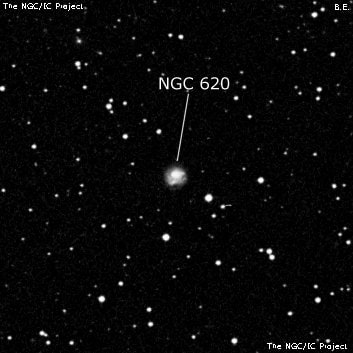 NGC 620 - галактика. Описание NGC 620:, Галактика в созвездии Андромеда