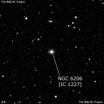 NGC 6206 - линзовидная галактика. Описание NGC 6206:, Галактика в созвездии Дракон