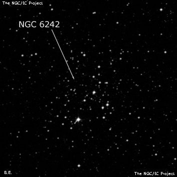 NGC 6242 - рассеянное скопление звёзд. Описание NGC 6242:, Рассеянное скопление в созвездии Скорпион