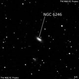 NGC 6246 - спиральная галактика с баром. Описание NGC 6246:, Галактика в созвездии Дракон